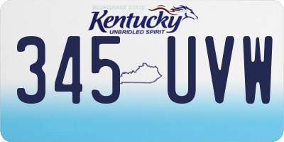 KY license plate 345UVW