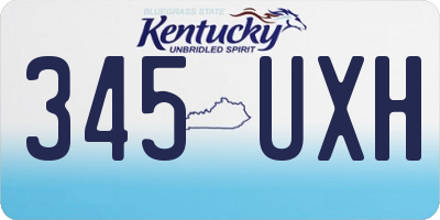 KY license plate 345UXH