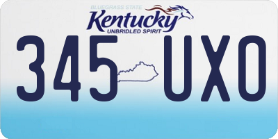 KY license plate 345UXO