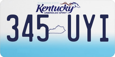 KY license plate 345UYI