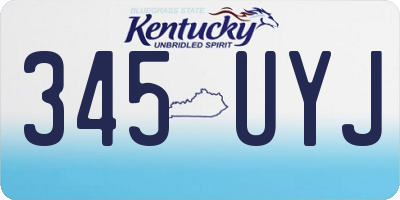 KY license plate 345UYJ