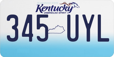KY license plate 345UYL