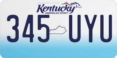 KY license plate 345UYU
