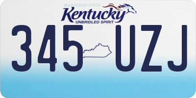 KY license plate 345UZJ