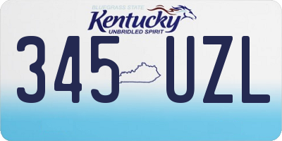 KY license plate 345UZL