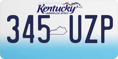 KY license plate 345UZP