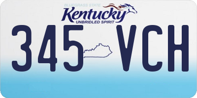 KY license plate 345VCH