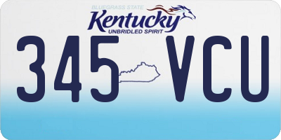 KY license plate 345VCU