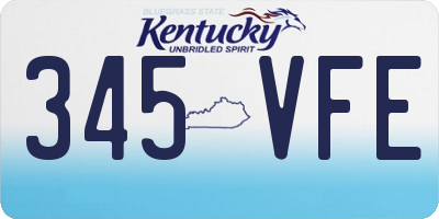 KY license plate 345VFE