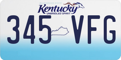 KY license plate 345VFG