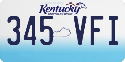 KY license plate 345VFI