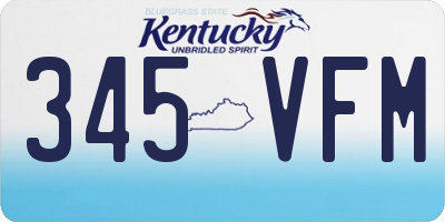 KY license plate 345VFM