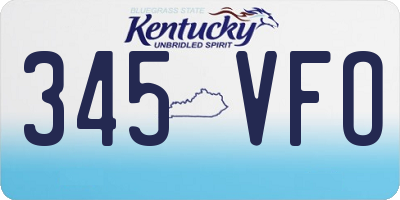 KY license plate 345VFO