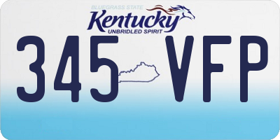 KY license plate 345VFP