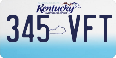 KY license plate 345VFT