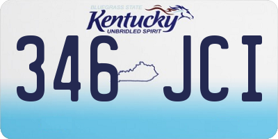 KY license plate 346JCI