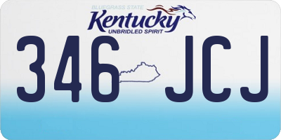 KY license plate 346JCJ