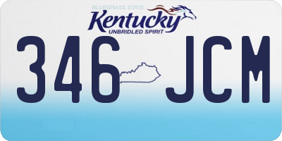 KY license plate 346JCM