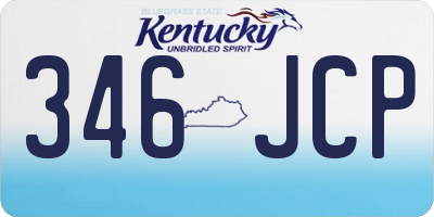 KY license plate 346JCP