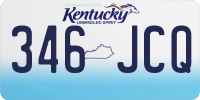 KY license plate 346JCQ