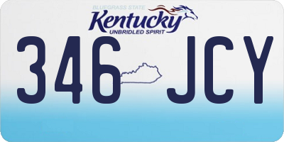 KY license plate 346JCY