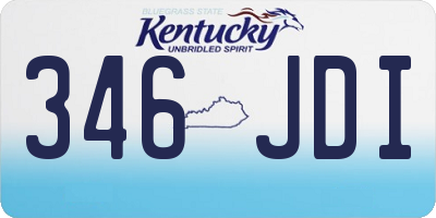 KY license plate 346JDI