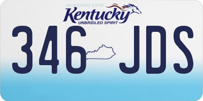 KY license plate 346JDS