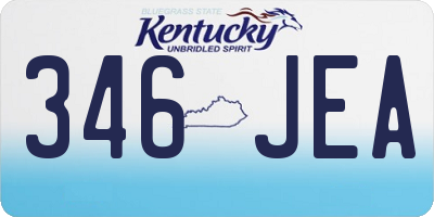 KY license plate 346JEA