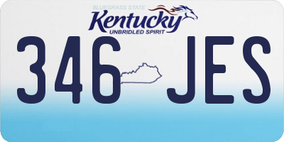 KY license plate 346JES