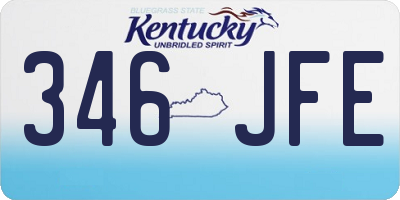 KY license plate 346JFE