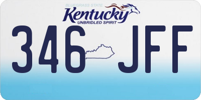 KY license plate 346JFF