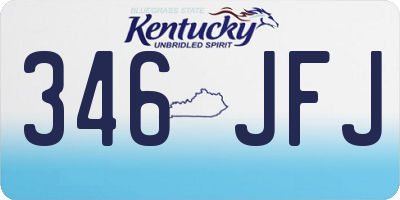 KY license plate 346JFJ