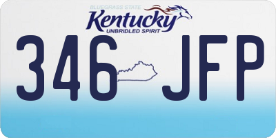KY license plate 346JFP