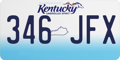 KY license plate 346JFX