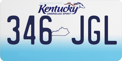KY license plate 346JGL