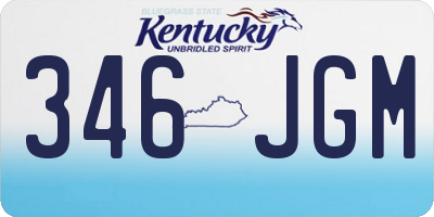 KY license plate 346JGM