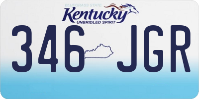 KY license plate 346JGR
