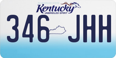 KY license plate 346JHH