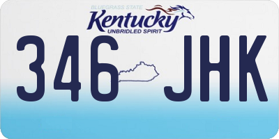 KY license plate 346JHK