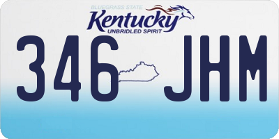 KY license plate 346JHM