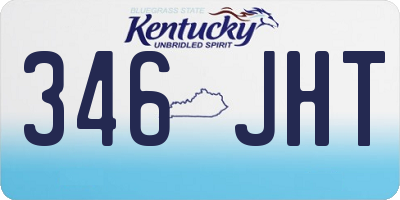 KY license plate 346JHT