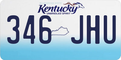 KY license plate 346JHU