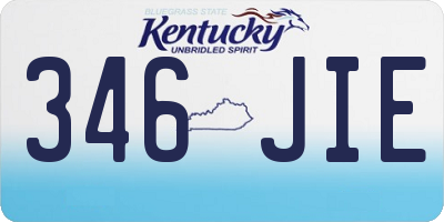 KY license plate 346JIE