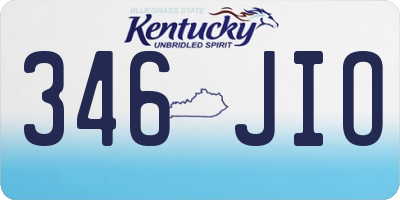 KY license plate 346JIO