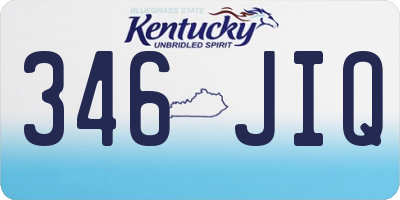 KY license plate 346JIQ