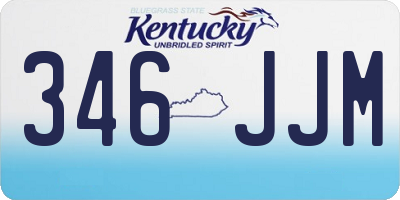 KY license plate 346JJM