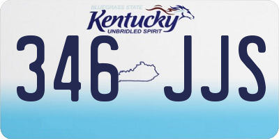 KY license plate 346JJS