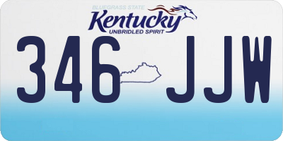 KY license plate 346JJW