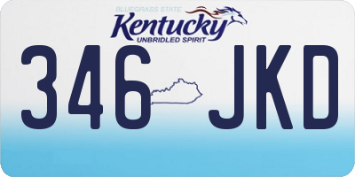 KY license plate 346JKD