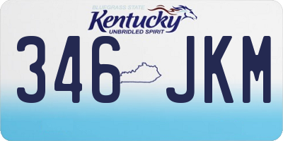 KY license plate 346JKM